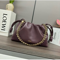 Loewe Flamenco Purse in Burgundy Nappa Lambskin LS929061