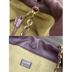 Loewe Flamenco Purse in Burgundy Nappa Lambskin LS929061