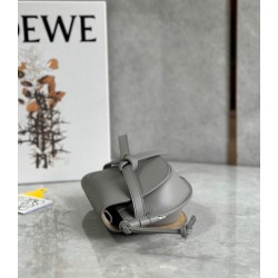 Loewe Gate Dual Mini Bag In Grey Calfskin LS929057