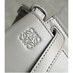 Loewe Gate Dual Mini Bag In Grey Calfskin LS929057