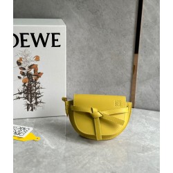 Loewe Gate Dual Mini Bag in Yellow Calfskin LS929067