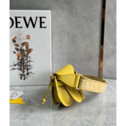 Loewe Gate Dual Mini Bag in Yellow Calfskin LS929067