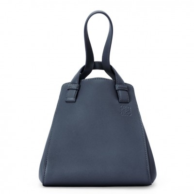 Loewe Hammock Nugget Bag In Navy Blue Calfskin LS929070