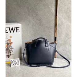 Loewe Hammock Nugget Bag In Navy Blue Calfskin LS929070