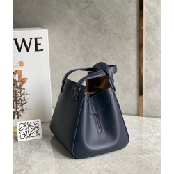 Loewe Hammock Nugget Bag In Navy Blue Calfskin LS929070