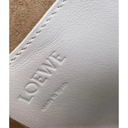 Loewe Hammock Nugget Bag In White Calfskin LS929068