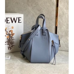 Loewe Hammock Small Bag In Atlantic Blue Calfskin LS929071