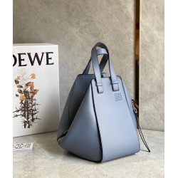 Loewe Hammock Small Bag In Atlantic Blue Calfskin LS929071