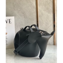 Loewe Large Elephant Bag in Black Calfskin LS929073