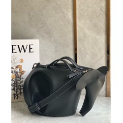 Loewe Large Elephant Bag in Black Calfskin LS929073