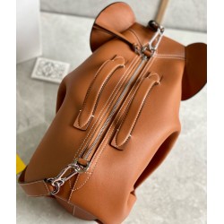 Loewe Large Elephant Bag in Brown Calfskin LS929074