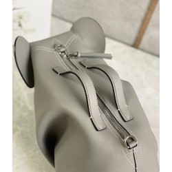 Loewe Large Elephant Bag in Grey Calfskin LS929075