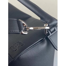 Loewe Large Puzzle Bag In Black Grained Leather LS929076