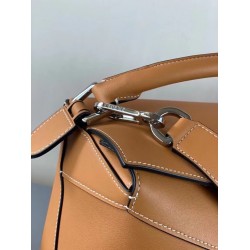 Loewe Large Puzzle Bag In Tan Calfskin LS929078