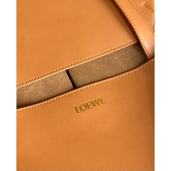 Loewe Large Puzzle Fold Tote Bag in Tan Calfskin LS929082