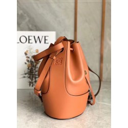 Loewe Medium Balloon Bucket Bag In Camel Calfskin LS929091