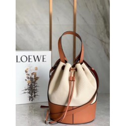 Loewe Medium Balloon Bucket Bag In Canvas LS929090