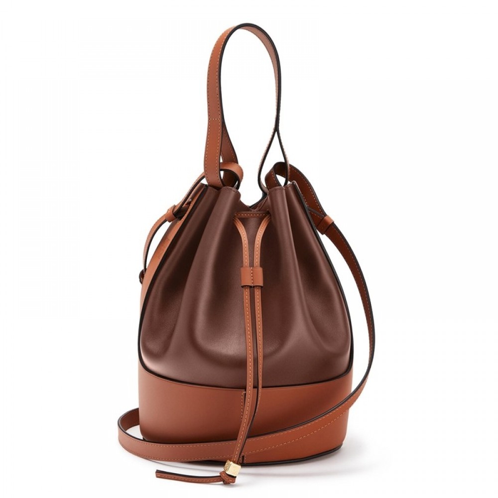 Loewe Medium Balloon Bucket Bag In Hazelnut/Tan Calfskin LS929086