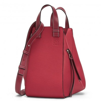 Loewe Medium Hammock Bag In Red Leather LS929100