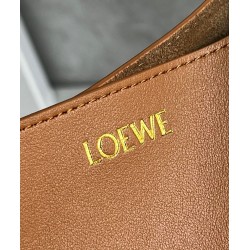 Loewe Medium Puzzle Fold Tote Bag in Tan Calfskin LS929114