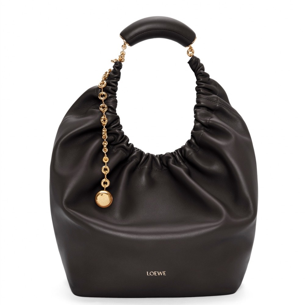 Loewe Medium Squeeze Bag in Black Nappa Lambskin LS929119