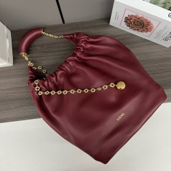 Loewe Medium Squeeze Bag in Bordeaux Nappa Lambskin LS929115