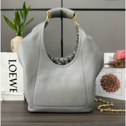 Loewe Medium Squeeze Bag in Grey Nappa Lambskin LS929121