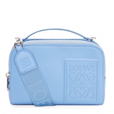 Loewe Mini Camera Crossbody Bag in Blue Calfskin LS929127