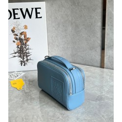 Loewe Mini Camera Crossbody Bag in Blue Calfskin LS929127