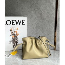 Loewe Mini Flamenco Clutch Bag In Clay Green Calfskin LS929135