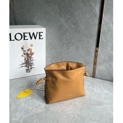 Loewe Mini Flamenco Clutch Bag in Warm Desert Nappa Calfskin LS929137