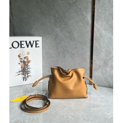 Loewe Mini Flamenco Clutch Bag in Warm Desert Nappa Calfskin LS929137