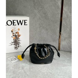 Loewe Mini Flamenco Purse Bag in Black Nappa Lambskin LS929130