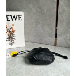 Loewe Mini Flamenco Purse Bag in Black Nappa Lambskin LS929130