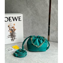 Loewe Mini Flamenco Purse Bag in Green Nappa Lambskin LS929138