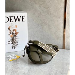 Loewe Mini Gate Dual Bag In Autumn Green Calfskin LS929142