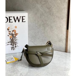 Loewe Mini Gate Dual Bag In Autumn Green Calfskin LS929142