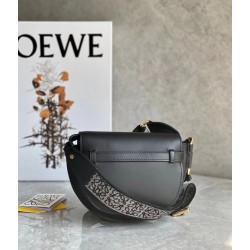 Loewe Mini Gate Dual Bag In Black Calfskin LS929144