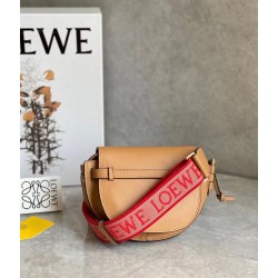 Loewe Mini Gate Dual Bag In Brown Calfskin LS929140