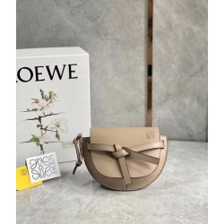 Loewe Mini Gate Dual Bag In Sand Calfskin LS929145