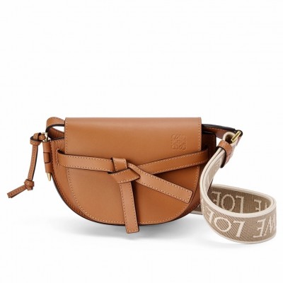 Loewe Mini Gate Dual Bag In Tan Calfskin LS929139