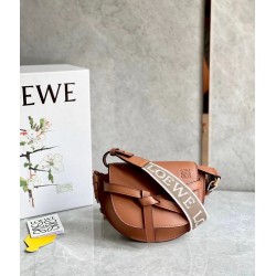 Loewe Mini Gate Dual Bag In Tan Calfskin LS929139