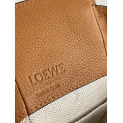 Loewe Mini Hammock Drawstring Bag In Brown Leather LS929149