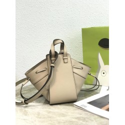 Loewe Mini Hammock Drawstring Bag In Sand Calfskin LS929150