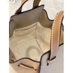 Loewe Mini Hammock Drawstring Bag In Sand Leather LS929151