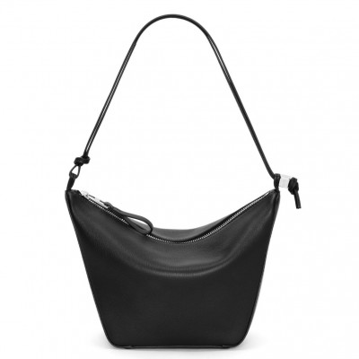 Loewe Mini Hammock Hobo Bag in Black Calfskin LS929152