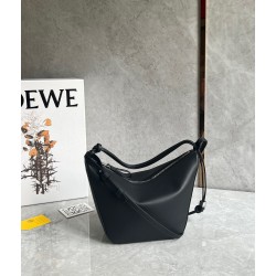 Loewe Mini Hammock Hobo Bag in Black Calfskin LS929152