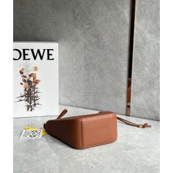 Loewe Mini Hammock Hobo Bag in Brown Calfskin LS929153