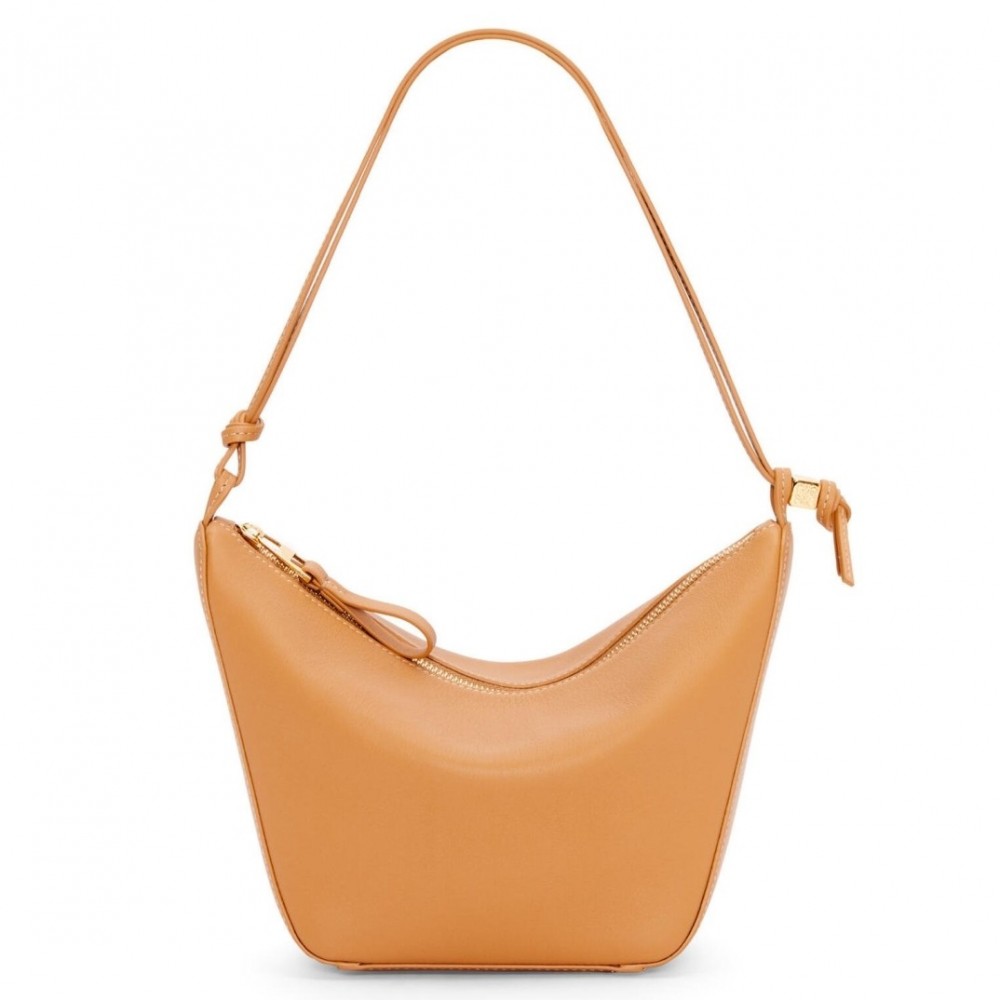 Loewe Mini Hammock Hobo Bag in Light Brown Calfskin LS929156