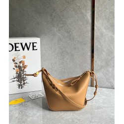 Loewe Mini Hammock Hobo Bag in Light Brown Calfskin LS929156